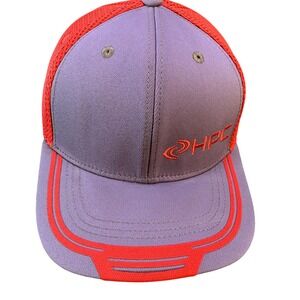 HPC Logo Hat Cap Strap Back OSFM Red Purple Mesh Trucker Pacific Headwear Mens
